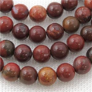red Nueva Agate Beads, round, approx 10mm dia