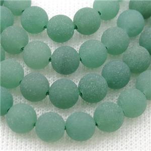 round matte Green Aventurine Beads, approx 8mm dia