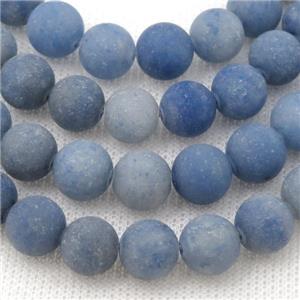 round Blue Aventurine Beads, matte, approx 8mm dia