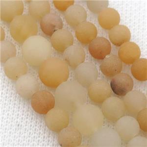 yellow Aventurine Beads, round, matte, approx 10mm dia