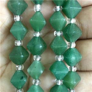 green Aventurine bicone beads, approx 10mm