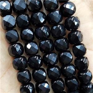 black Onyx Agate cube beads, faceted, approx 9-10mm