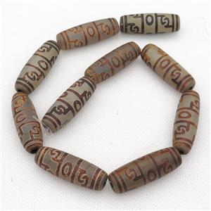 Tibetan Style Agate Beads, rice, approx 14-40mm