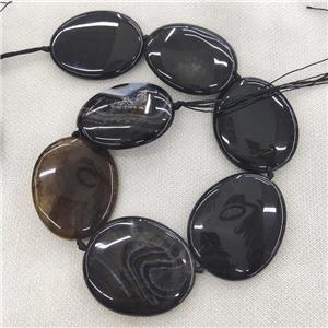 black Veins Agate slice Beads, freeform, approx 35-50mm