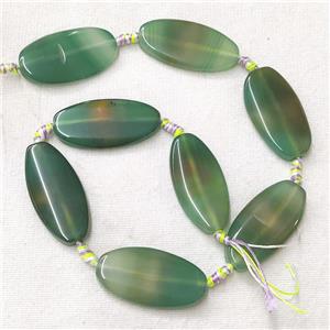 natural Agate Oval Beads, green dye, approx 20-40mm
