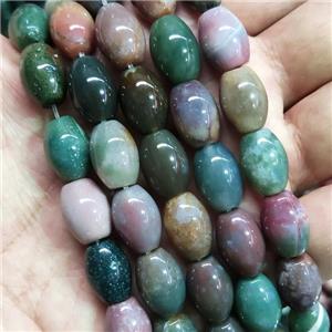 Indian Agate barrel Beads, approx 10-14mm