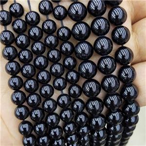 natural Black Tourmaline Beads round, approx 10mm dia