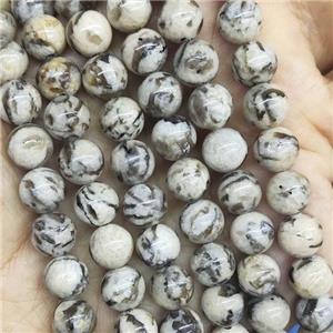 natural Graphic Feldspar Beads round, approx 10mm dia