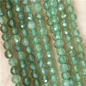 Green Apatite Beads Faceted Round, approx 4mm dia