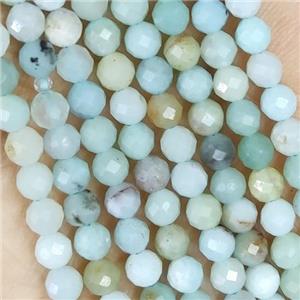 Amazonite Beads Faceted Round, approx 4mm dia
