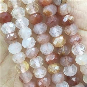 Hematoid Quartz Beads Faceted Rondelle, approx 6x8mm