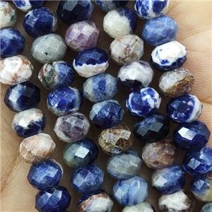 Sodalite Beads Faceted Rondelle, approx 6x8mm