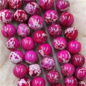 Round Hotpink Imperial Jasper Beads Dye, approx 6mm dia