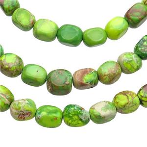 Olive Imperial Jasper Beads Freeform, approx 5-7mm