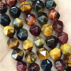 Multicolor Tiger Eye Stone Beads Cut Round, approx 7-8mm