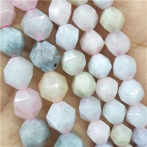 Morganite Beads Multicolor Cut Round, approx 7-8mm