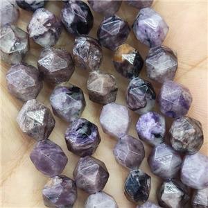 Purple Charoite Beads Cut Round, approx 9-10mm