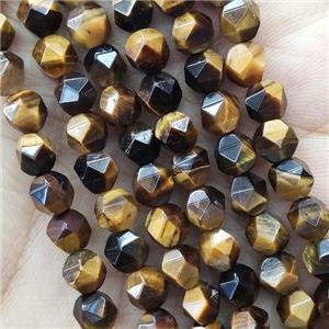 Natural Yellow Tiger Eye Stone Beads Cut Round, approx 5-6mm