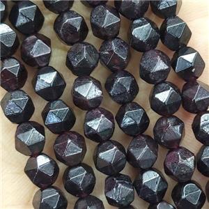 Garnet Beads Cut Round DarkRed, approx 5-6mm