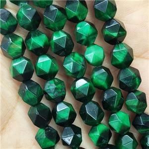 Green Tiger Eye Stone Beads Cut Round, approx 7-8mm