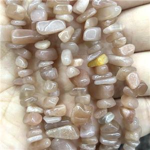 Sunstone Chip Beads Freeform, approx 5-8mm, 36inch length