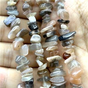 Multicolor Moonstone Chip Beads Freeform, approx 5-8mm, 36inch length