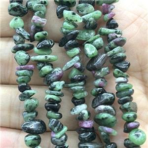 Ruby Zoisite Chip Beads Freeform, approx 5-8mm, 36inch length