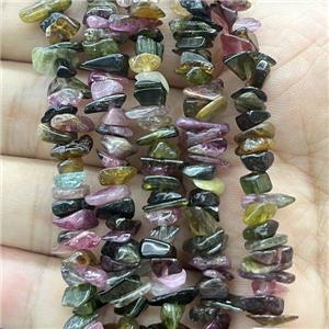 Tourmaline Chip Beads Freeform Multicolor, approx 5-8mm, 36inch length