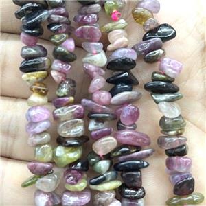 Multicolor Tourmaline Beads Chip Freeform, approx 5-8mm, 36inch length