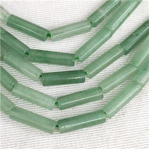 Green Aventurine Tube Beads, approx 4x13mm