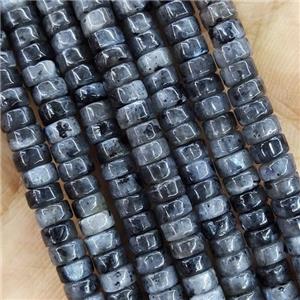 Black Labradorite Heishi Beads, approx 2x4mm