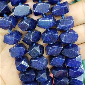 LapisBlue Jade Nugget Beads Freeform Dye, approx 15-20mm