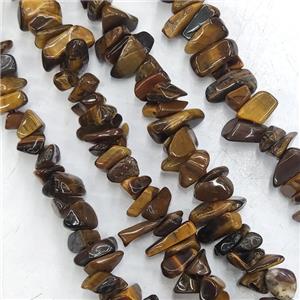 Tiger Eye Stone Beads Chip Freeform, approx 5-10mm, 32inch length