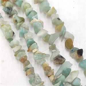 Chinese Amazonite Chip Beads, approx 5-10mm, 32inch length