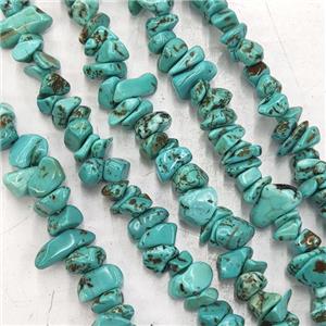 Blue Magnesite Turquoise Chip Beads, approx 5-10mm, 32inch length
