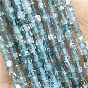 Blue Apatite Beads Faceted Cube, approx 2mm