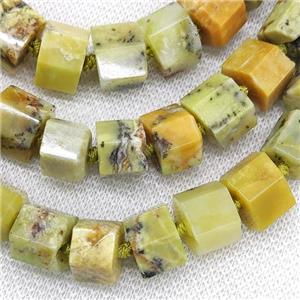 Yellow Opal Rondelle Beads, approx 12-14mm