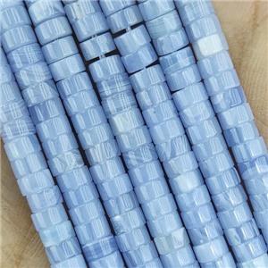 Synthetic Blue Lace Agate Heishi Beads, approx 4mm