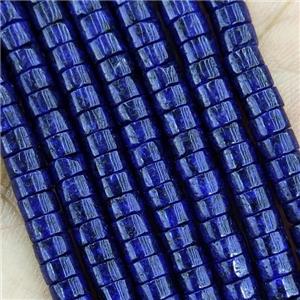 Blue Dye Lapis Heishi Beads, approx 4mm