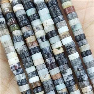 Multicolor Amazonite Heishi Beads C-Grade, approx 4mm