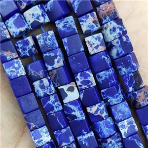 Blue Sodalite Cube Beads Beads, approx 6x6mm
