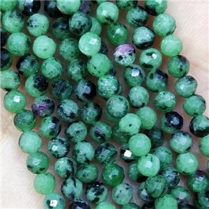 Natural Ruby Zoisite Beads Faceted Round, approx 4mm dia