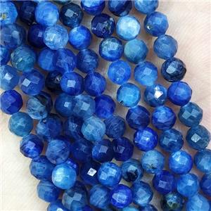 Natural Kyanite Beads Faceted Round, approx 2mm dia