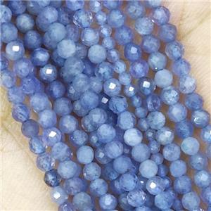 Natural Tanzanite Beads Faceted Round, approx 3mm dia
