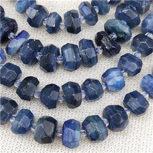 Kyanite Beads Blue Faceted Rondelle, approx 9-10mm
