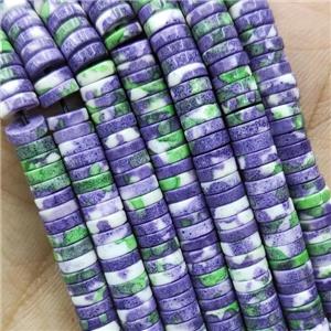 Rainforest Stone Heishi Beads Purple, approx 4mm