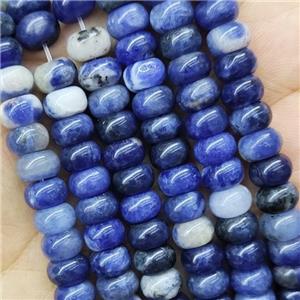 Blue Sodalite Beads Smooth Rondelle, approx 5x8mm