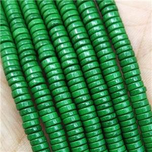 Green Oxidative Agate Heishi Beads, approx 4mm
