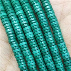 Green Oxidative Agate Heishi Beads, approx 4mm