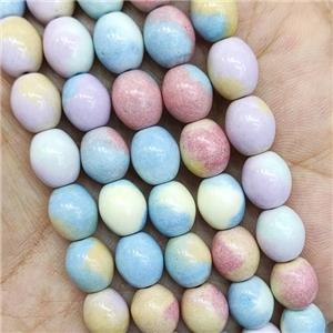 Multicolor Alashan Agate Beads Barrel, approx 8x10mm